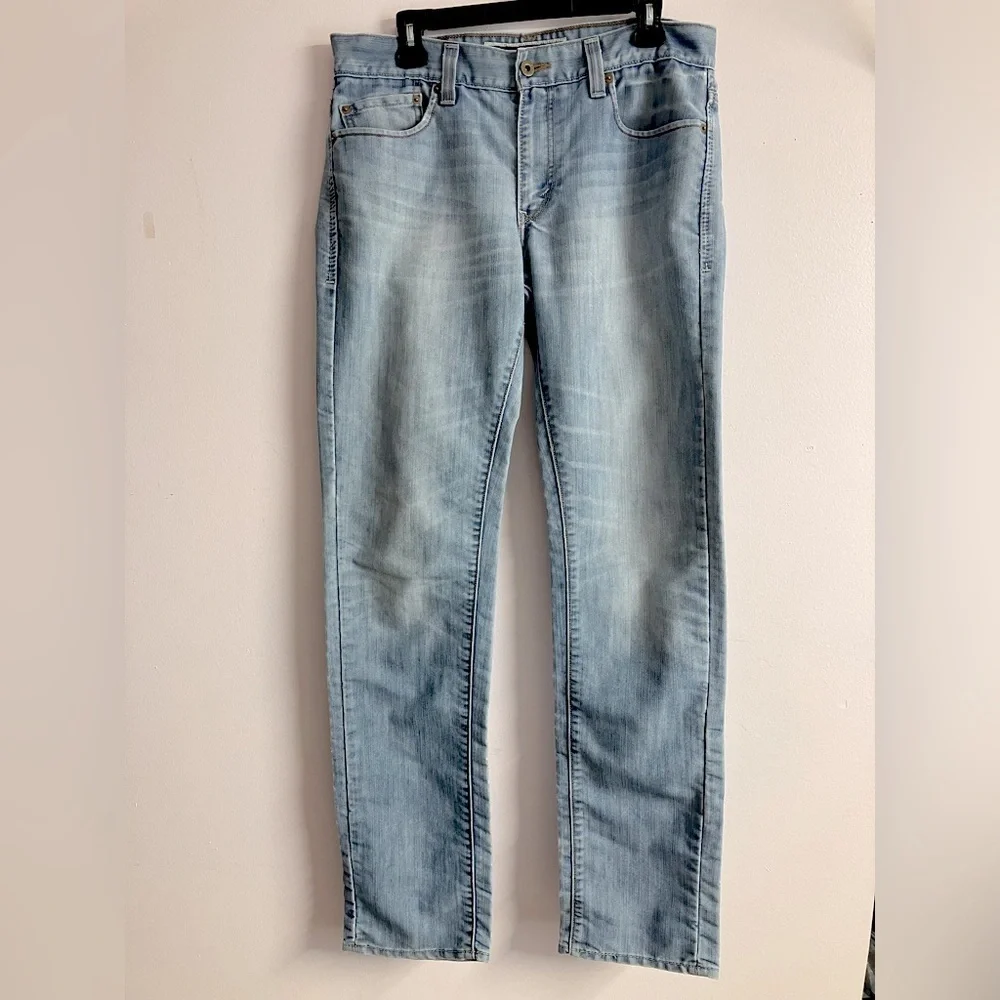 Levi’s Skinny 511 Men’s Denim Jeans, Size 34 x 34, Lt. Blue, Distressed
